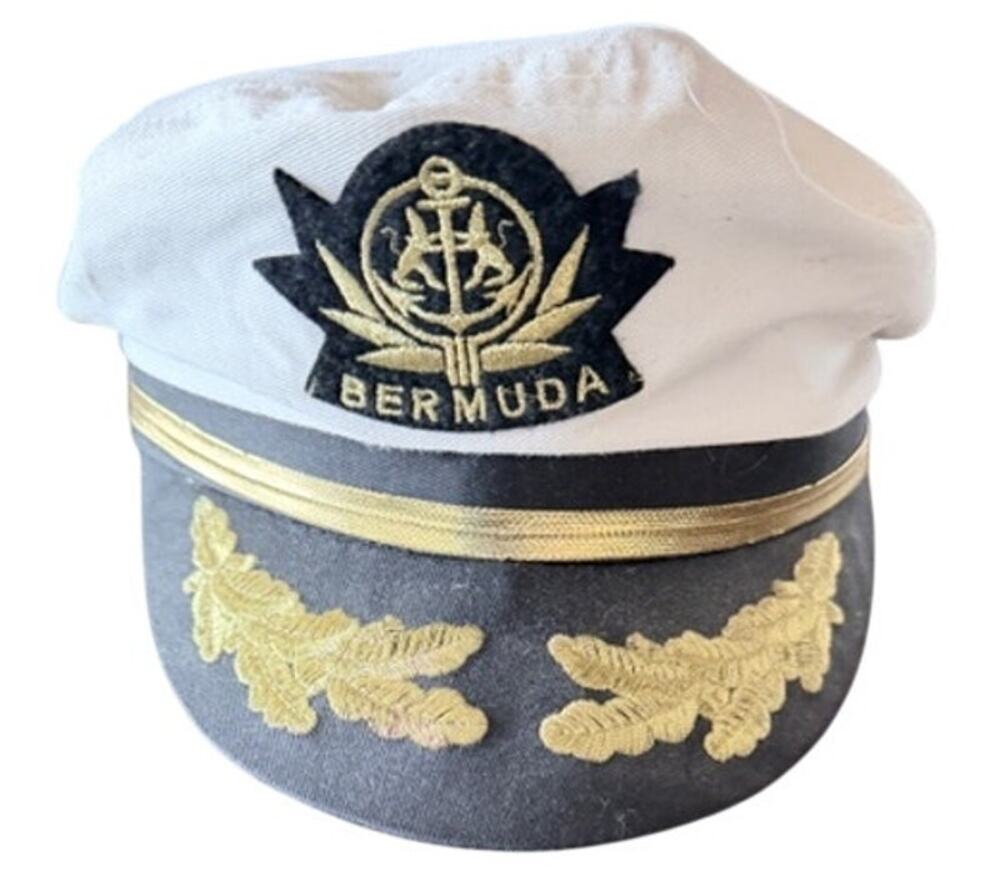 Bermuda Captain Costume Hat Nautical Ship Officer Snapback Adult